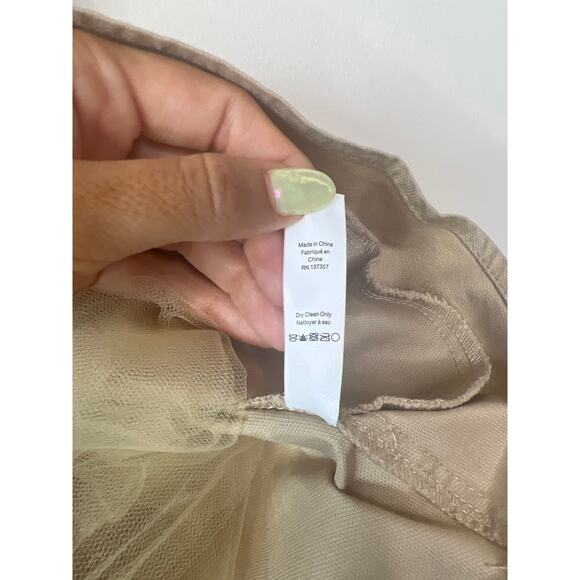 NWT Marissa Webb Brielle Canvas and Tulle Seamed Trench Vest Top Blouse - Picture 7 of 9